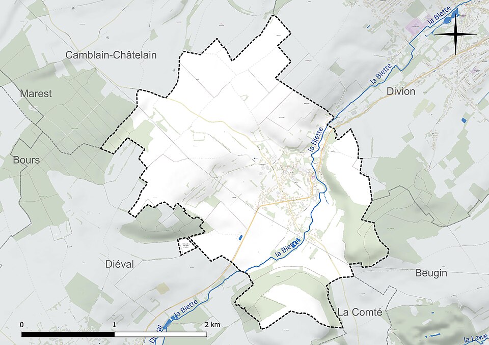 Réseau hydrographique d'Ourton.